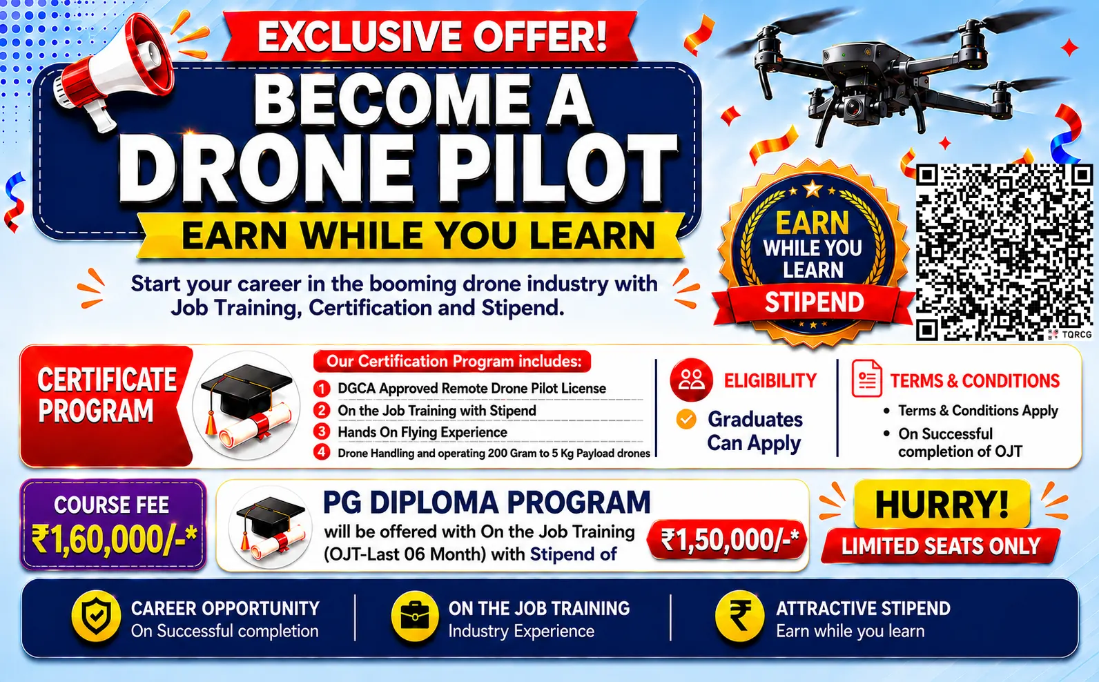 Exclusive offer to become a certified drone pilot and earn while you learn